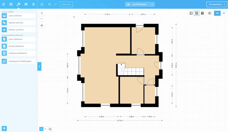 Floorplanner Grundriss vom EG in 2D