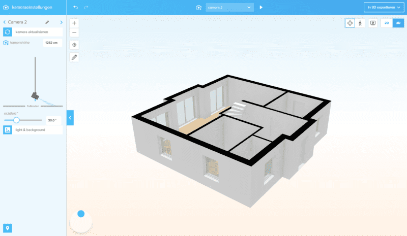 Floorplanner Grundriss 3D-Ansicht