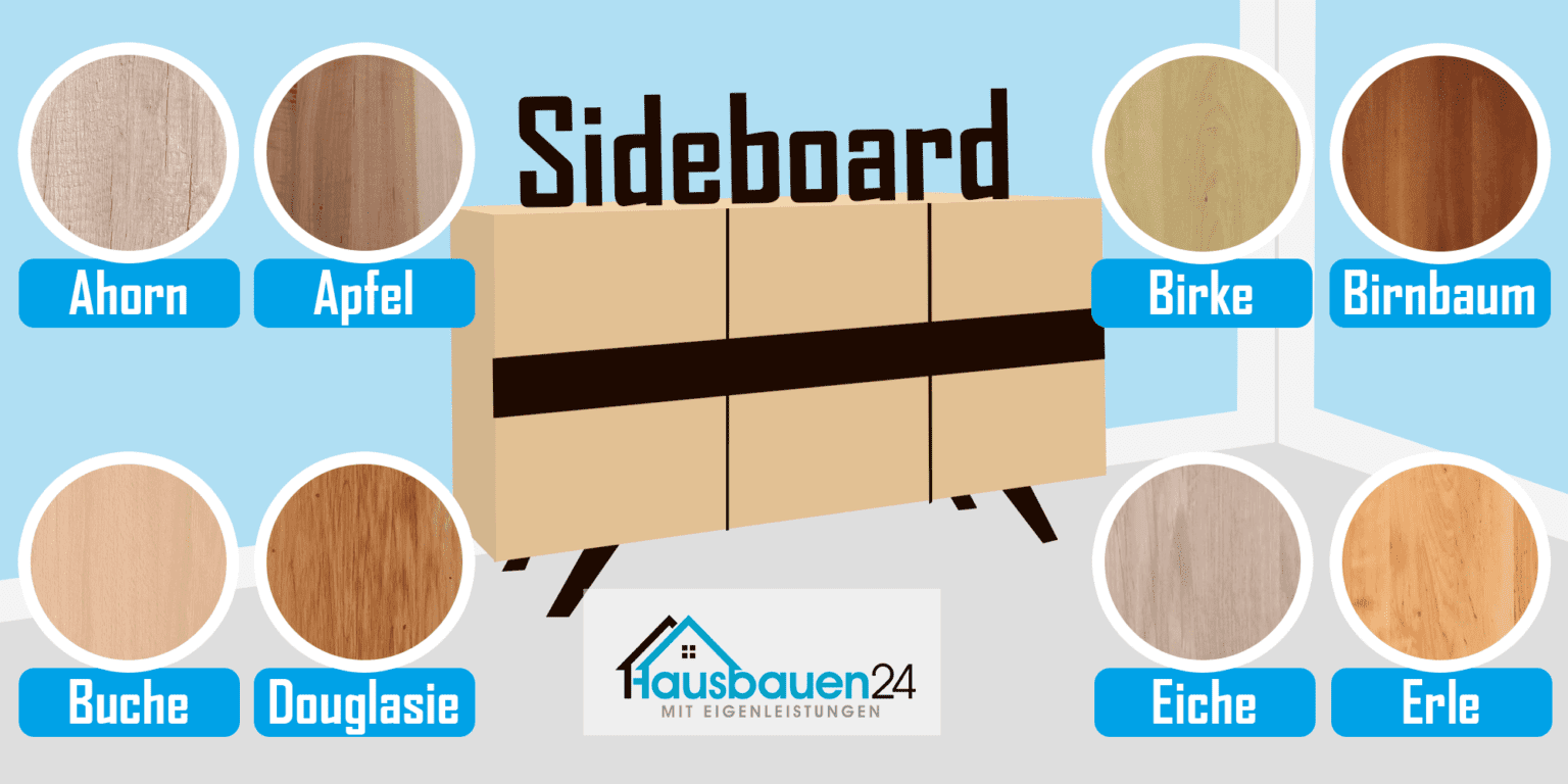 Sideboard: Möbel Holzarten - Ahorn, Apfel, Birke, Birnbaum, Buche, Douglasie, Eiche, Erle