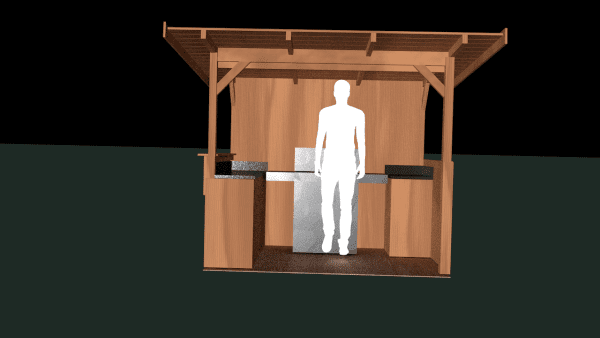 Außenküche Skizze - Planung in 3D