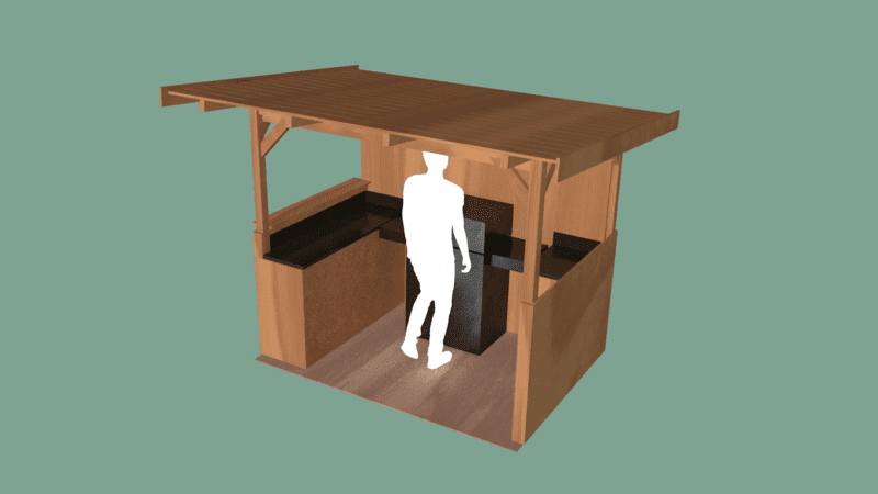 Grillüberdachung selber bauen - 3D-Planung