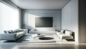 Wohnzimmer TV-Möbel und Fernseher-Position planen